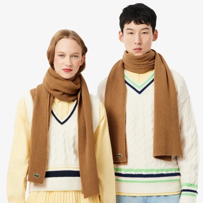 Unisex ribbad ullhalsduk Unisex ribbad ullhalsduk