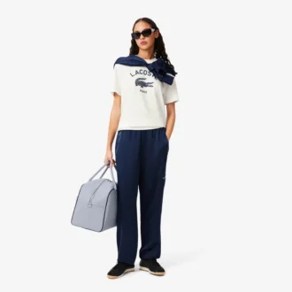 Unisex-T-shirt i bomull med signaturtryck