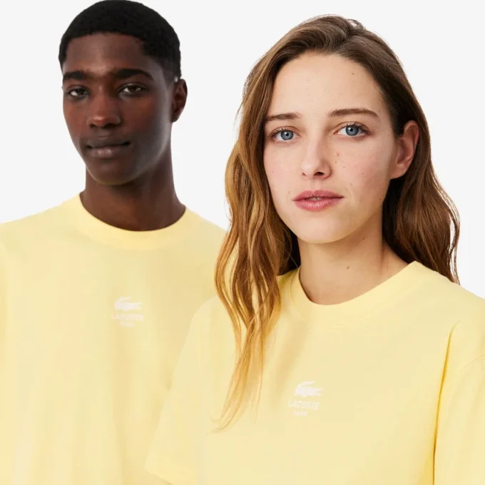 Unisex-T-shirt i bomull med signaturtryck Unisex-T-shirt i bomull med signaturtryck