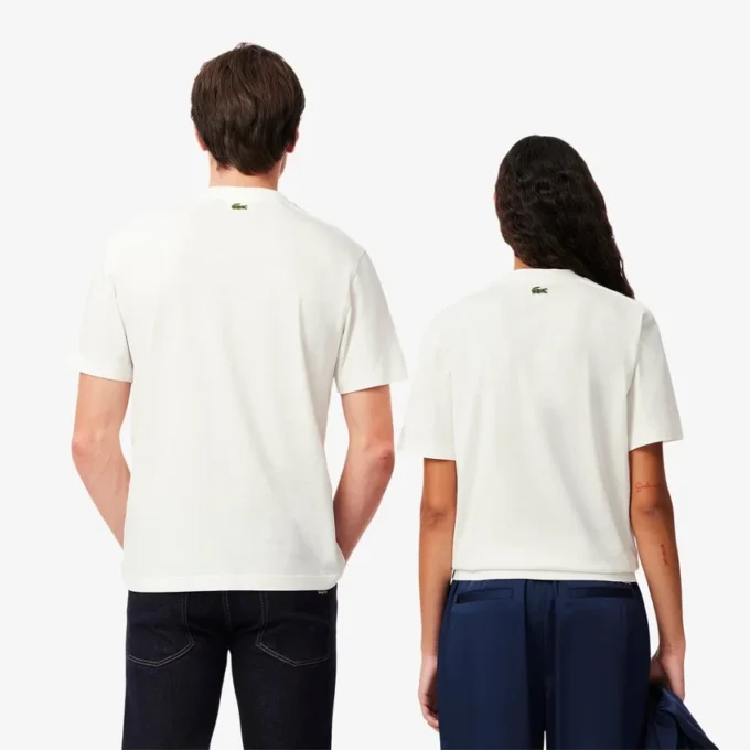 Unisex-T-shirt i bomull med signaturtryck Unisex-T-shirt i bomull med signaturtryck