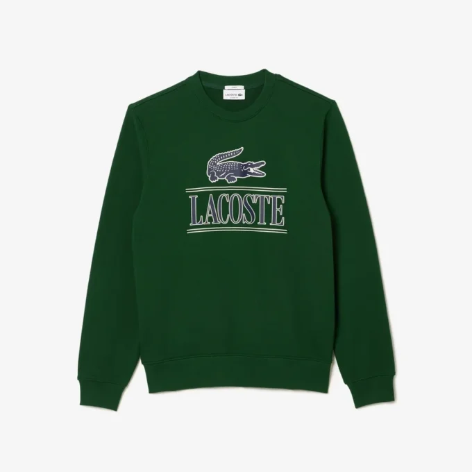 Unisex-tröja i fleece med rund hals och tryck Unisex-tröja i fleece med rund hals och tryck