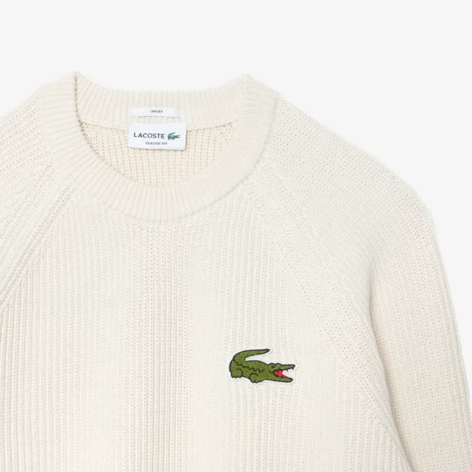 Unisex-tröja i ribbad bomull med emblem Unisex-tröja i ribbad bomull med emblem