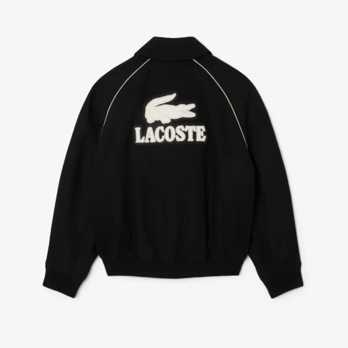 Varsityjacka i ull med emblem för herr