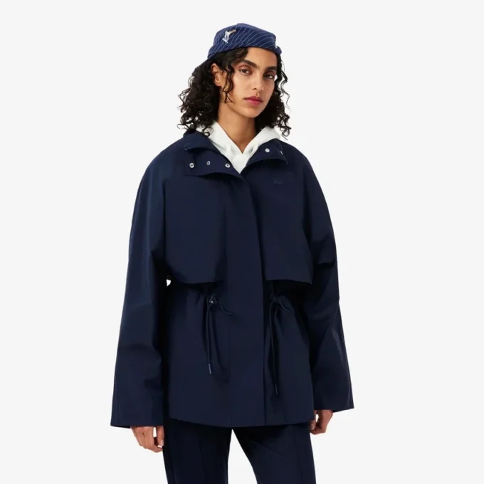 Vattenavvisande oversized-parkas i mellanglängd Vattenavvisande oversized-parkas i mellanglängd