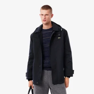 Vattenavvisande parkas med huva i mellanglängd för herr Vattenavvisande parkas med huva i mellanglängd för herr