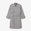 Vattenavvisande rutig trenchcoat för herr Vattenavvisande rutig trenchcoat för herr