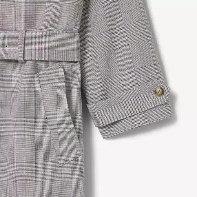 Vattenavvisande rutig trenchcoat för herr Vattenavvisande rutig trenchcoat för herr