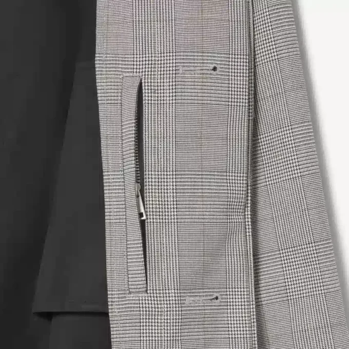 Vattenavvisande rutig trenchcoat för herr Vattenavvisande rutig trenchcoat för herr