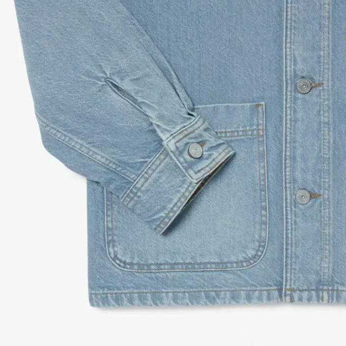 Över skjorta i tjock bomullsdenim för herr
