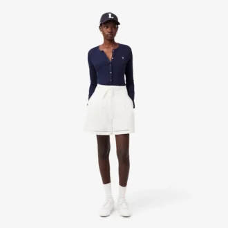 Överdimensionerade, lediga bermuda-shorts i linneblandning