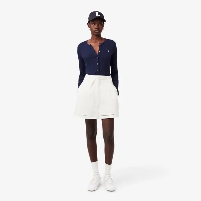 Överdimensionerade, lediga bermuda-shorts i linneblandning Överdimensionerade, lediga bermuda-shorts i linneblandning