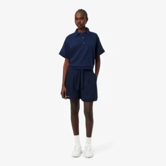 Överdimensionerade, lediga bermuda-shorts i linneblandning