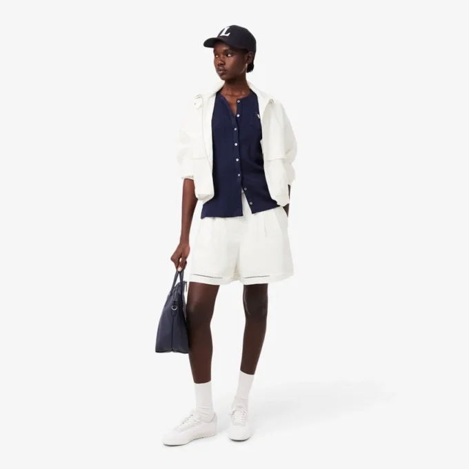 Överdimensionerade, lediga bermuda-shorts i linneblandning Överdimensionerade, lediga bermuda-shorts i linneblandning