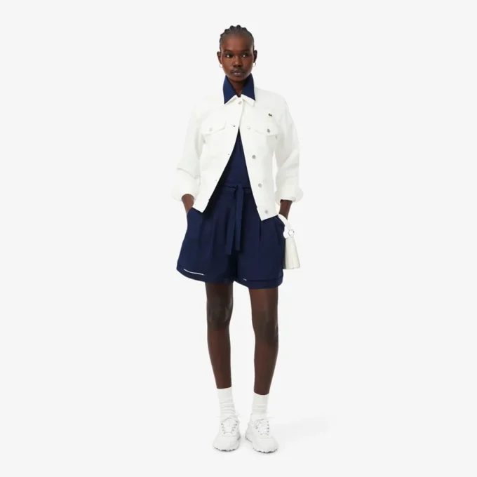 Överdimensionerade, lediga bermuda-shorts i linneblandning Överdimensionerade, lediga bermuda-shorts i linneblandning