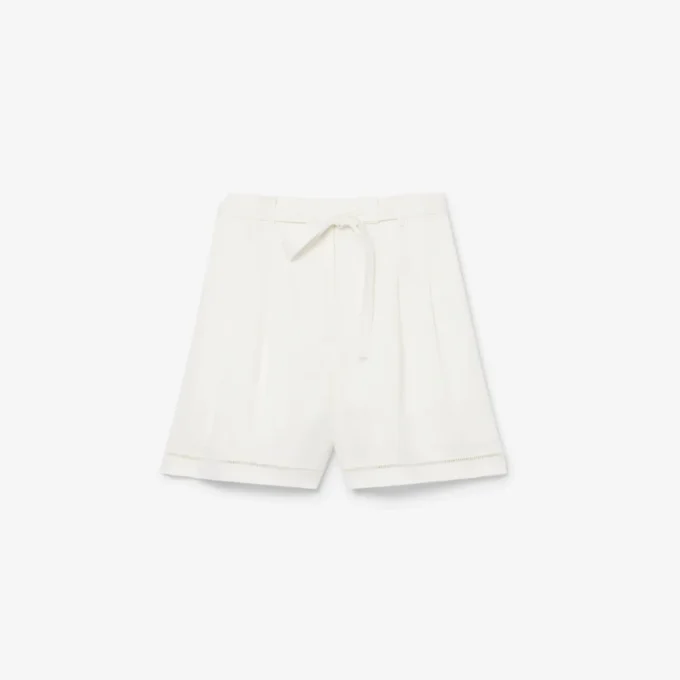 Överdimensionerade, lediga bermuda-shorts i linneblandning Överdimensionerade, lediga bermuda-shorts i linneblandning